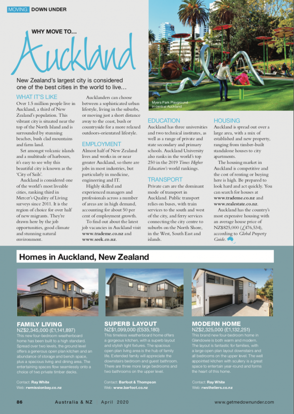 Australia and New Zealand Magazine feature page 3: Andrew Cedillo's move to New Zealand